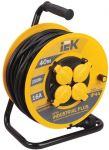 Удлинитель на катушке 4х40м с заземл. 16А IP44 Industrial plus УК40 3х1.5 термозащита IEK WKP15-16-04-40-44 Удлинитель на катушке 4х40м с заземл. 16А IP44 Industrial plus УК40 3х1.5 термозащита IEK WKP15-16-04-40-44